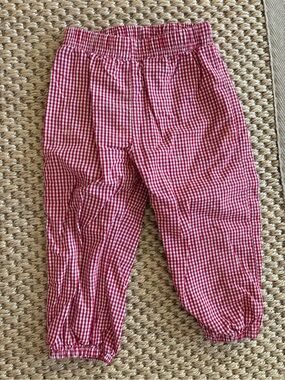 Kids Red Gingham Pull On Pant